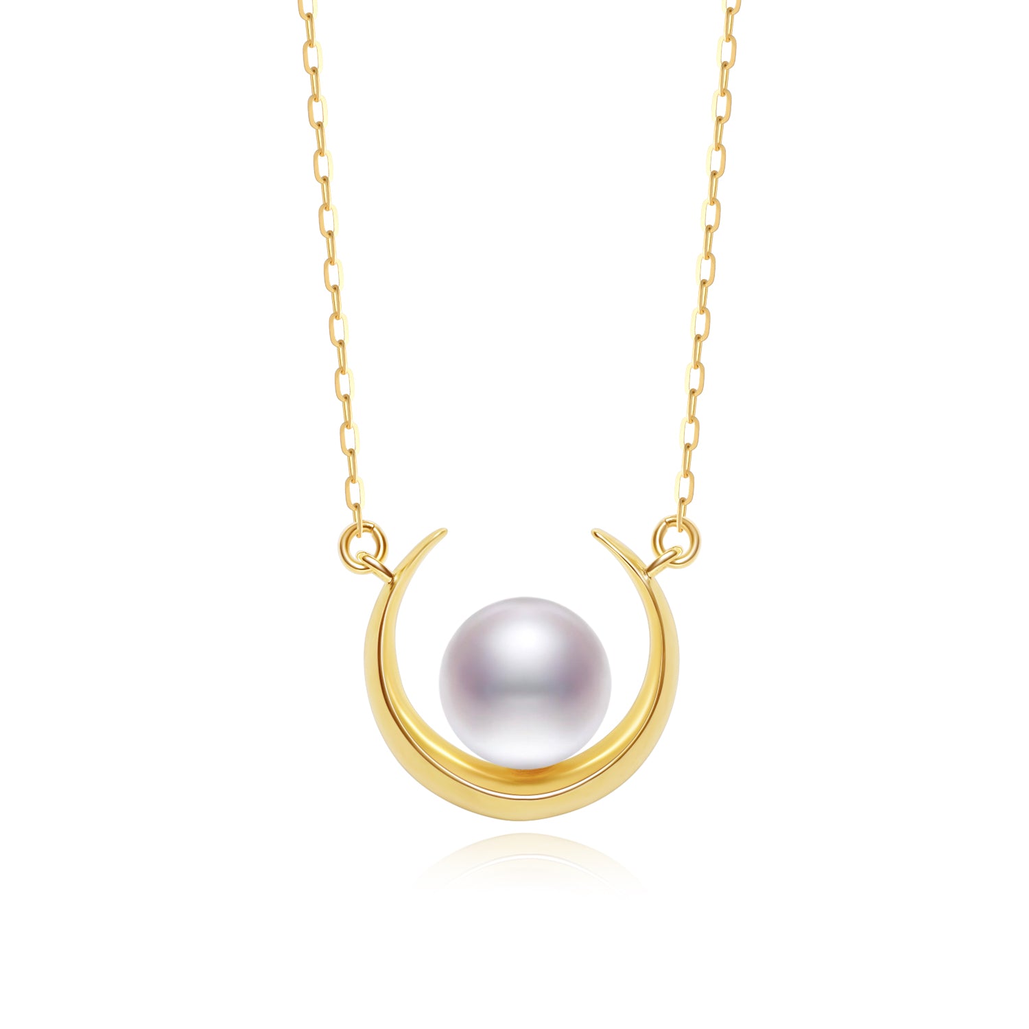 Moon Motif Necklace NE019 – Ohara Pearl