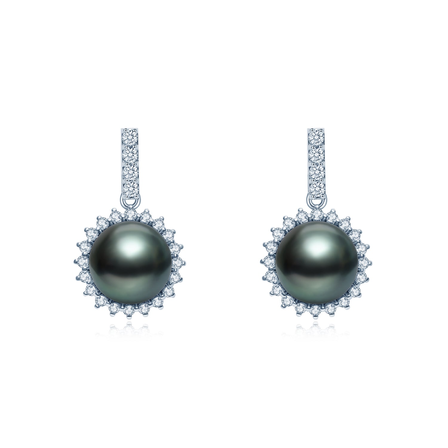 Black Butterfly Sunflower Swing Earrings ER020