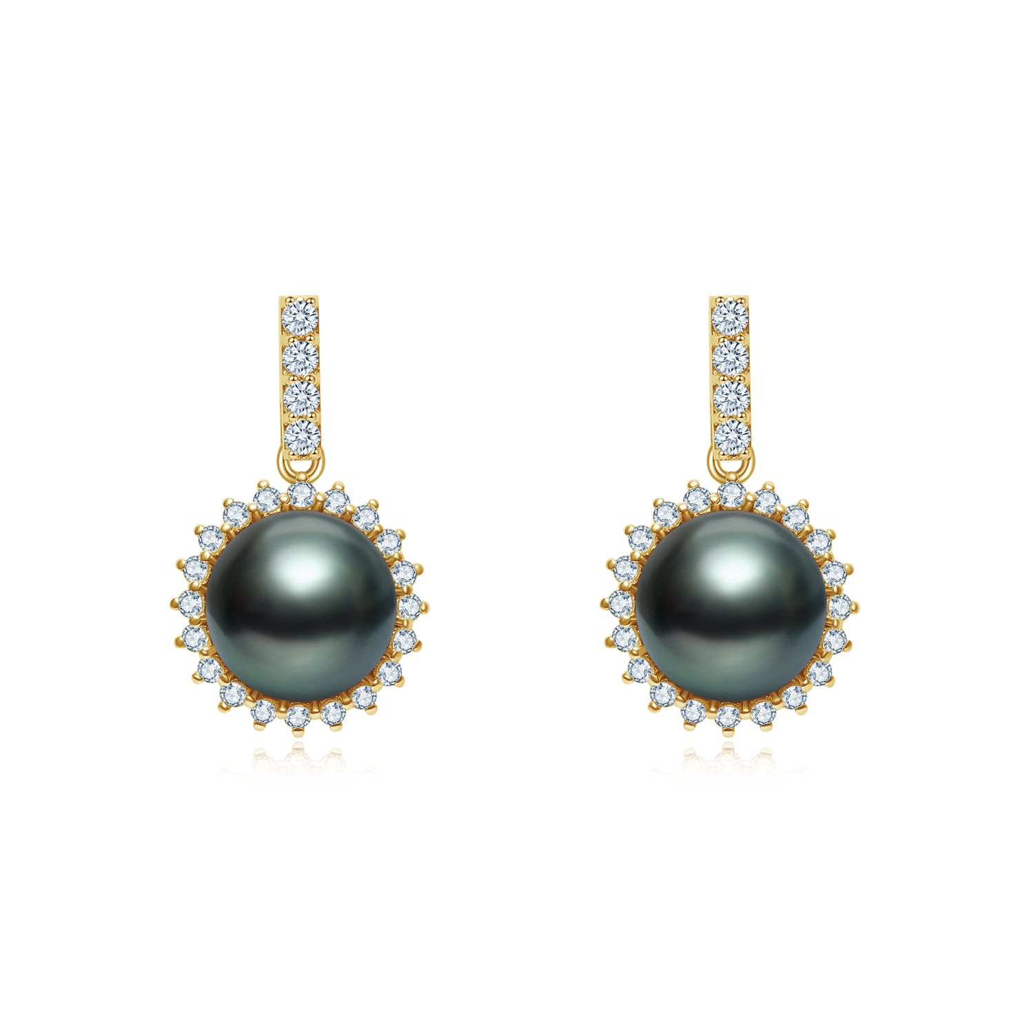 Black Butterfly Sunflower Swing Earrings ER020