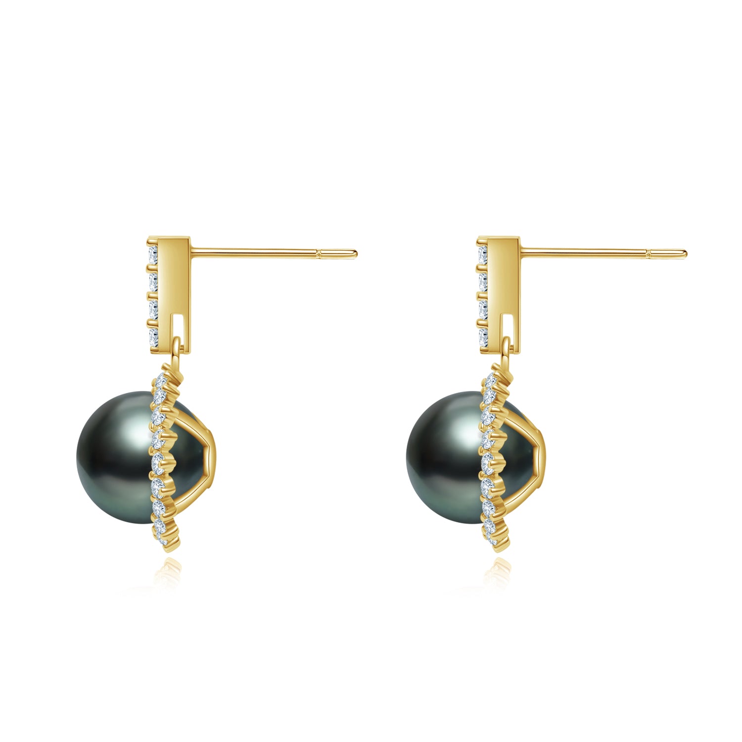 Black Butterfly Sunflower Swing Earrings ER020