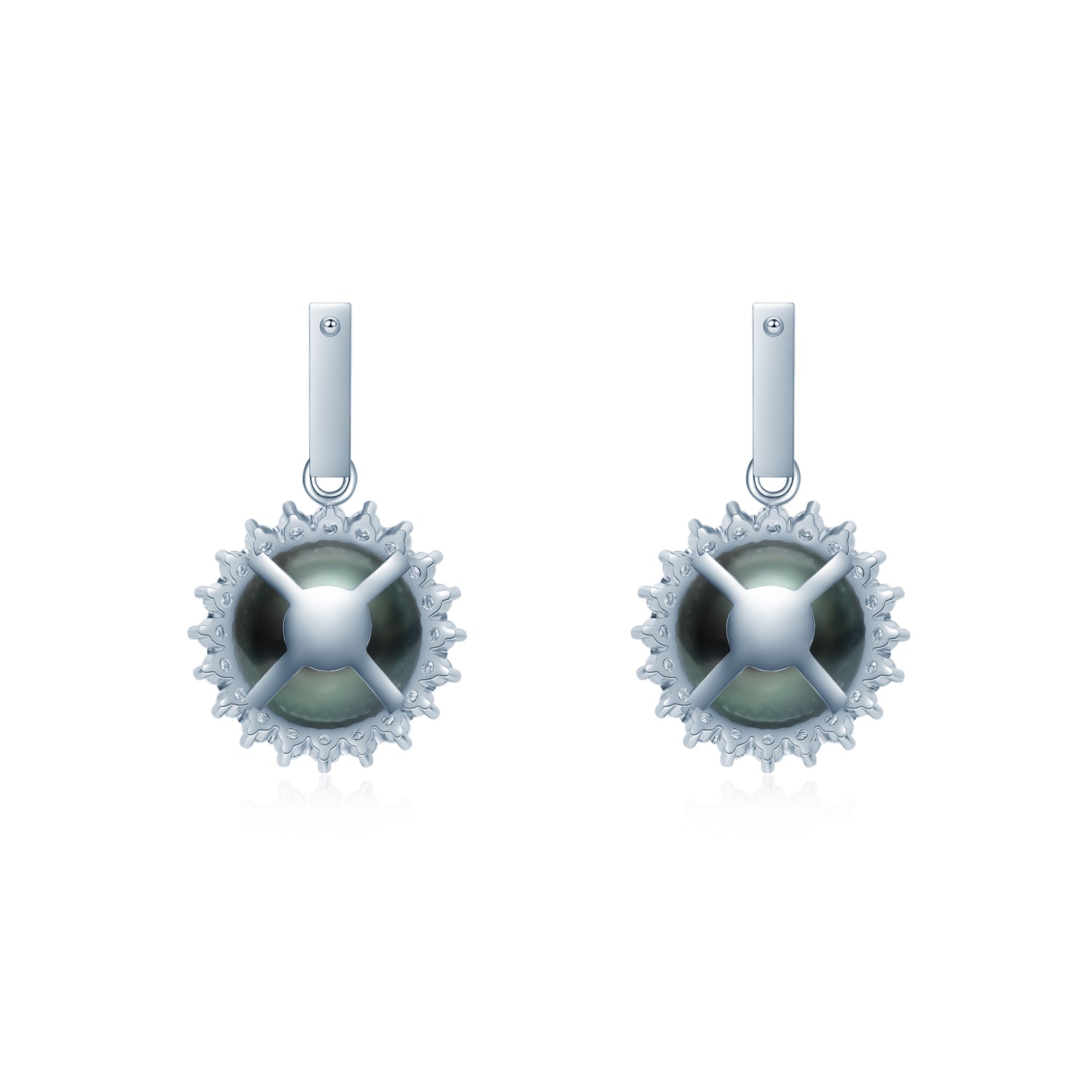 Black Butterfly Sunflower Swing Earrings ER020