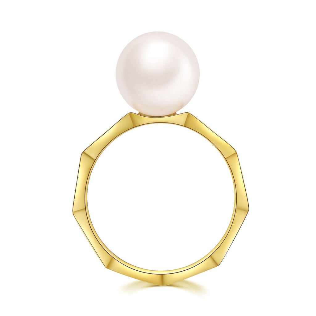 Simple solitaire ring RI001 – Ohara Pearl