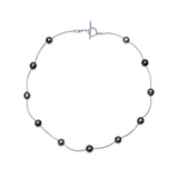 Tahiti Silver Station Necklace NE028