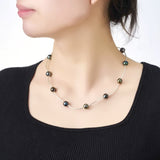 Tahiti Silver Station Necklace NE028