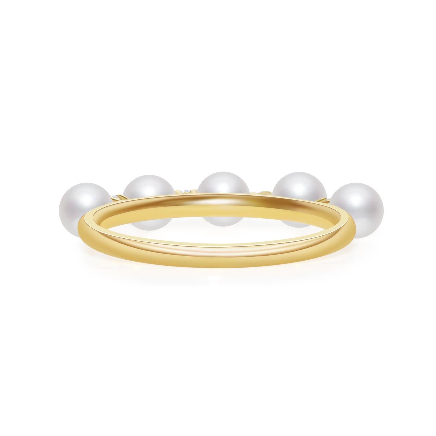Five Pearls Diamond Ring RI017