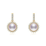 Akoya Sunflower Swing Earrings ER040