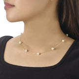 Akoya Station Necklace NE021YG